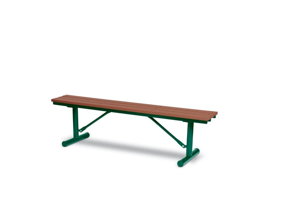 Recycled Plastic Plank Bench without back 6' (1,83m) Portable - Benches, Site Furnishings