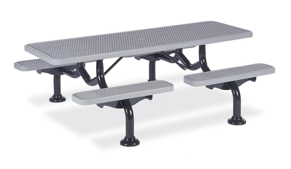 Diamond Individual Seat Table 7' (2,13m) In-Ground - Picnic Tables