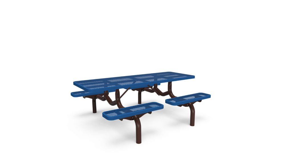 Diamond Individual Seat Table 7' (2,13m) In-Ground - Picnic Tables